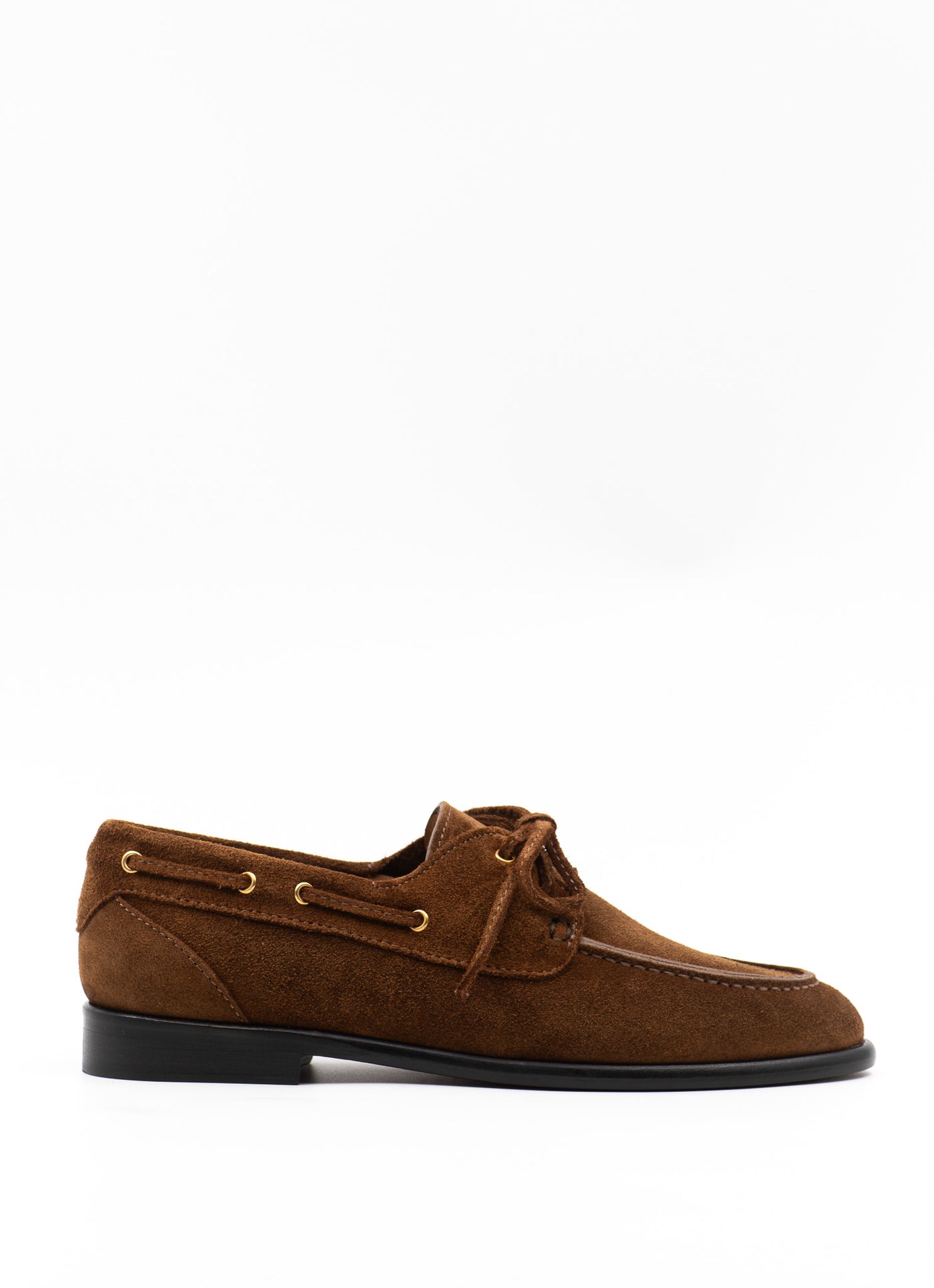 Boat shoes in brown suede