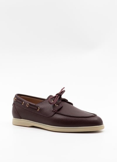 Pelago boat shoes in burgundy leather