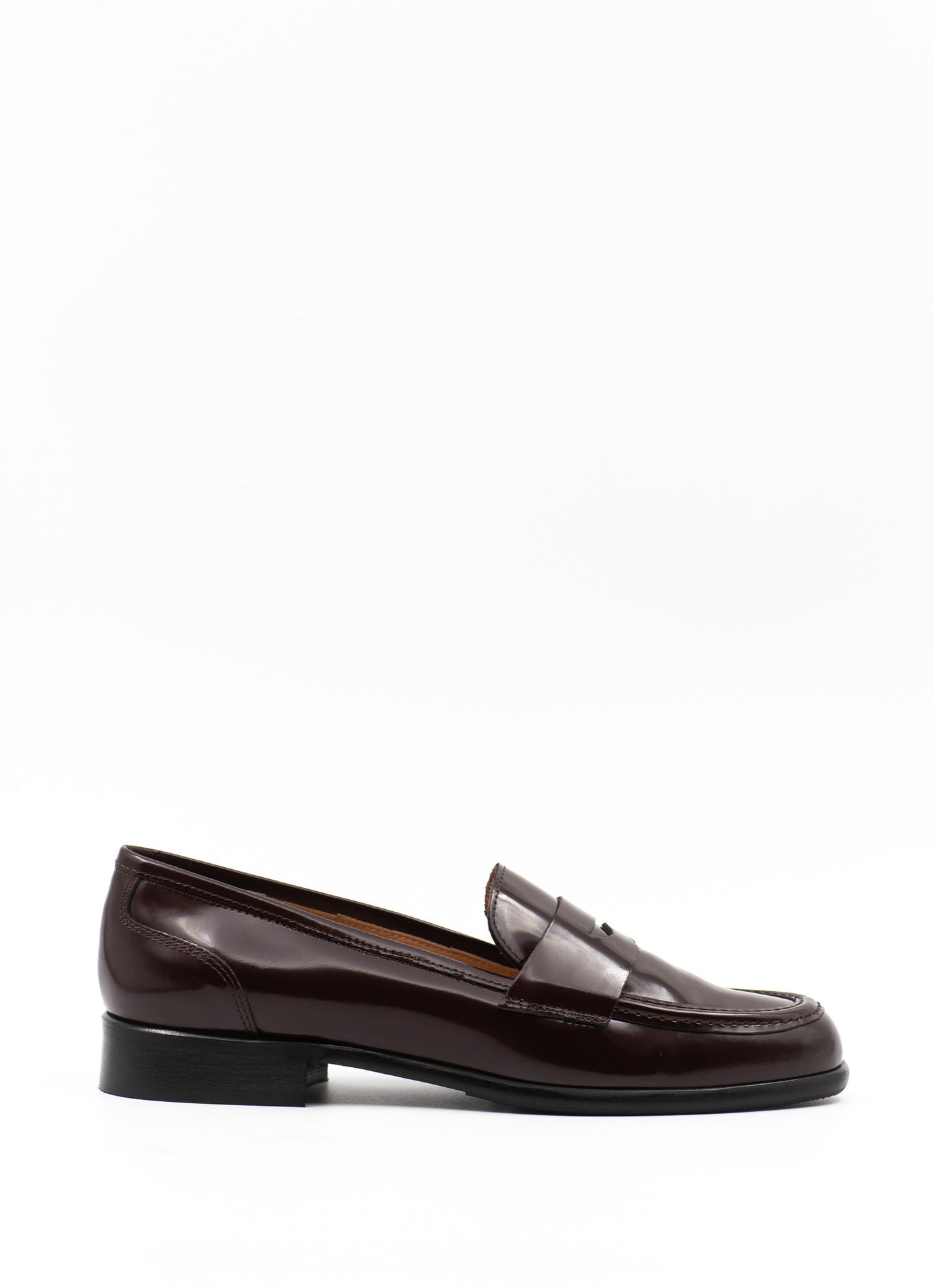 Penny Loafers In Bordeaux Patent Leather