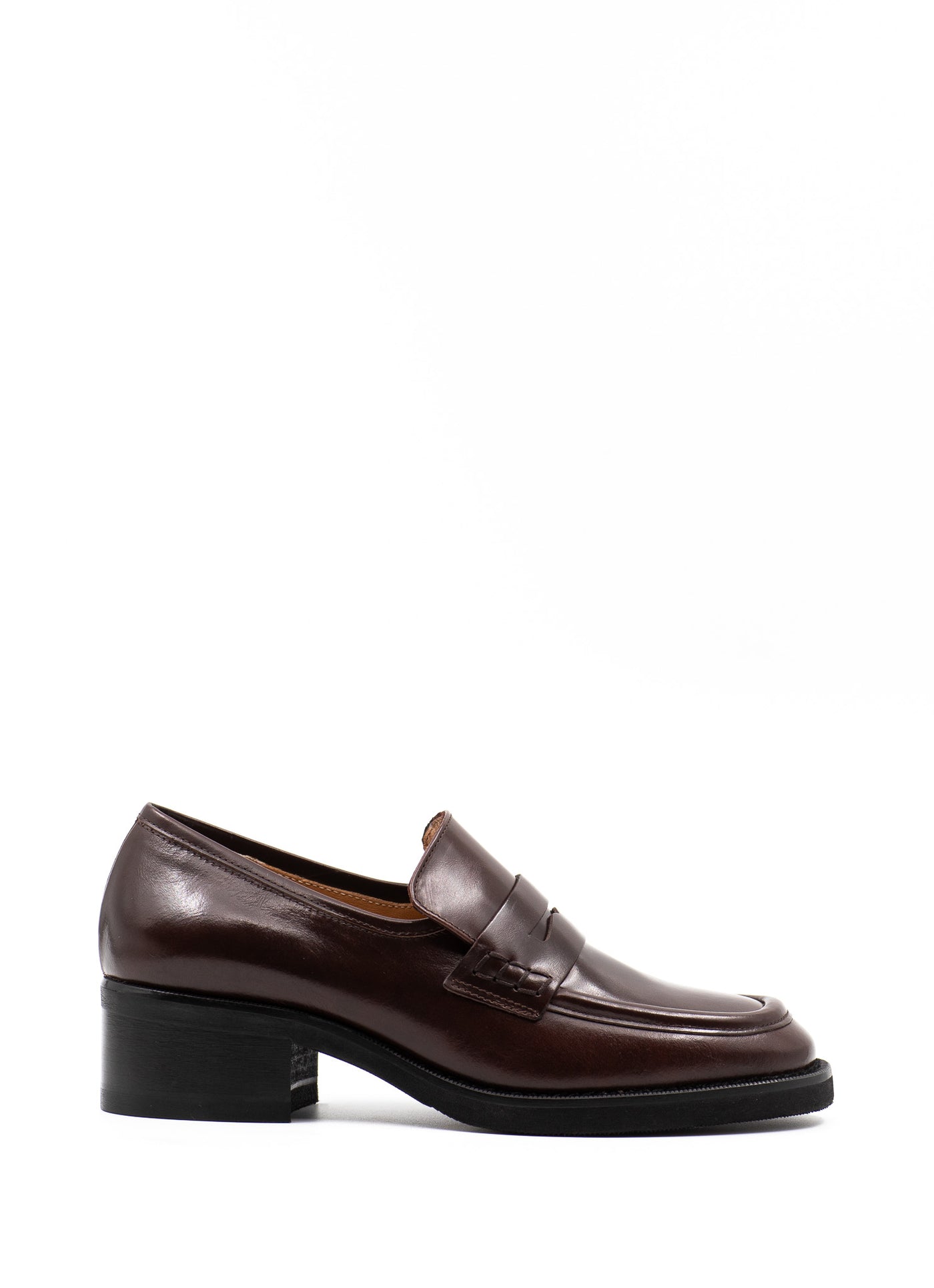 Brown Penny Loafers 40 mm