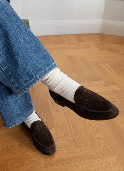 Penny loafers in Brown Suede