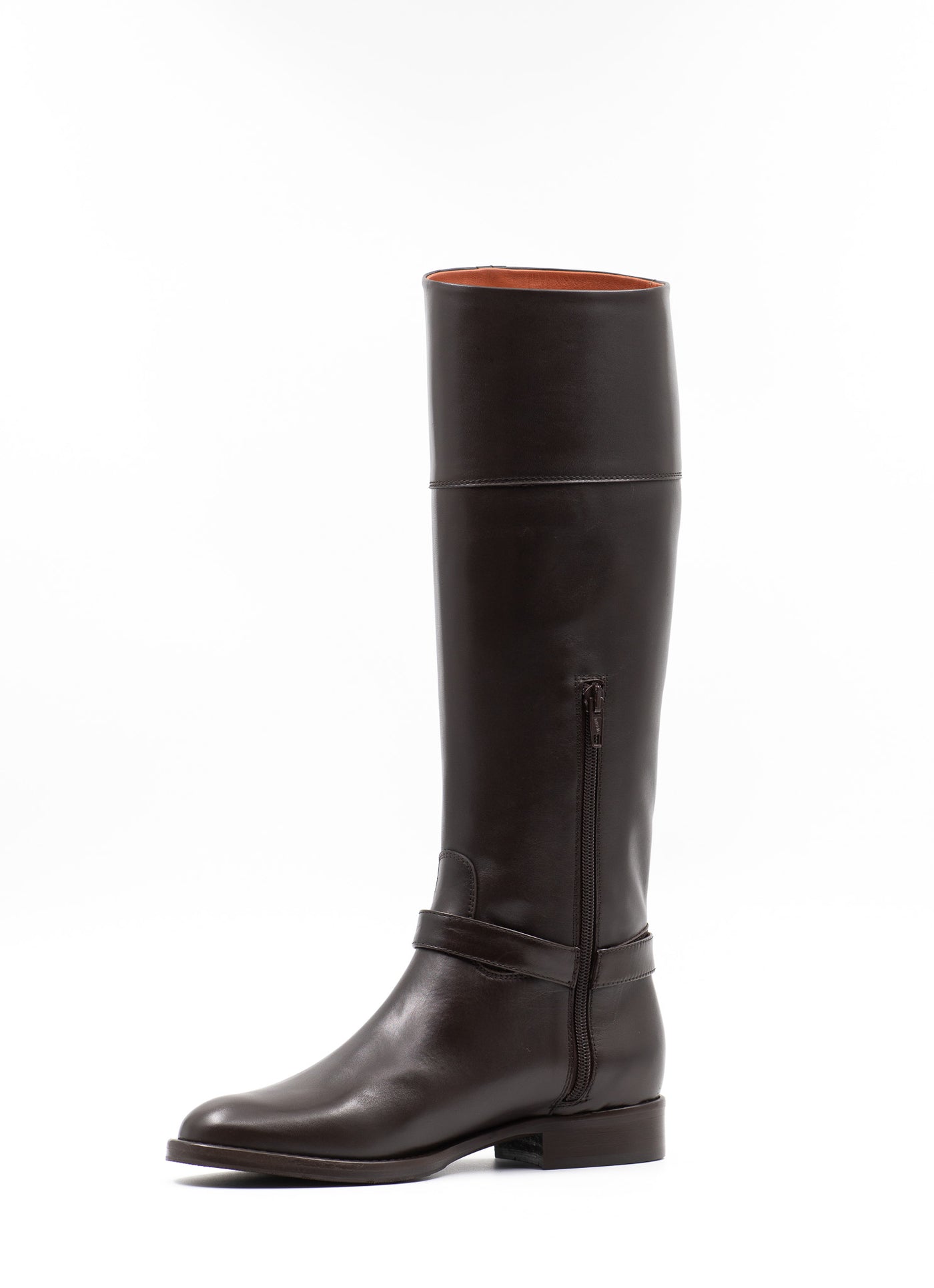 Embellished brown riding boot