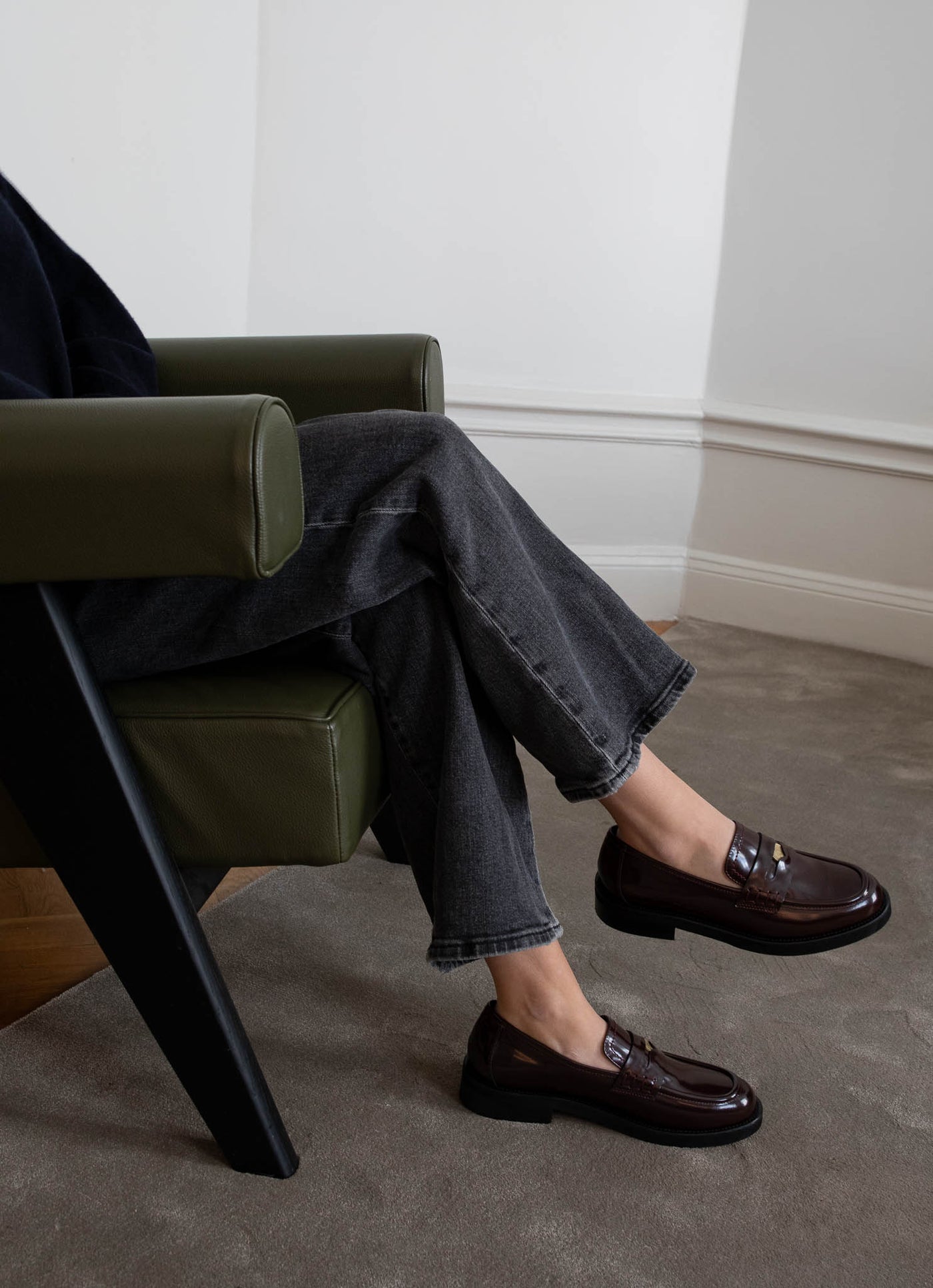 Penny Loafers in Burgundy Patent