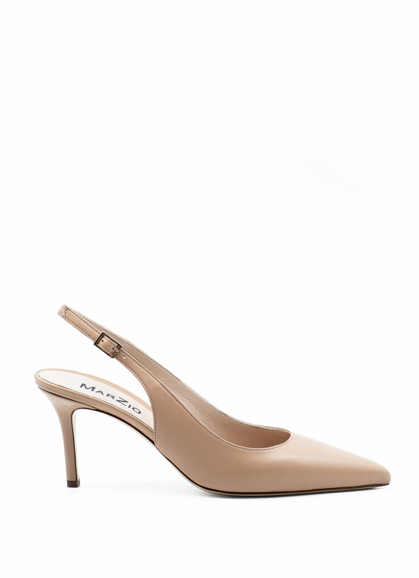 Slingback in beige leather