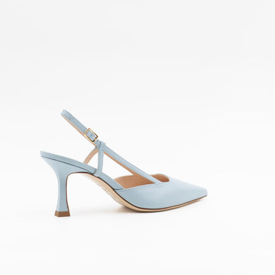 Light blue high heeled sandals