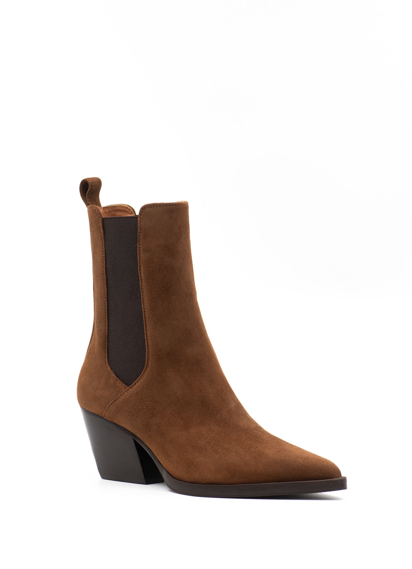 Western Boots in Cognac Suede