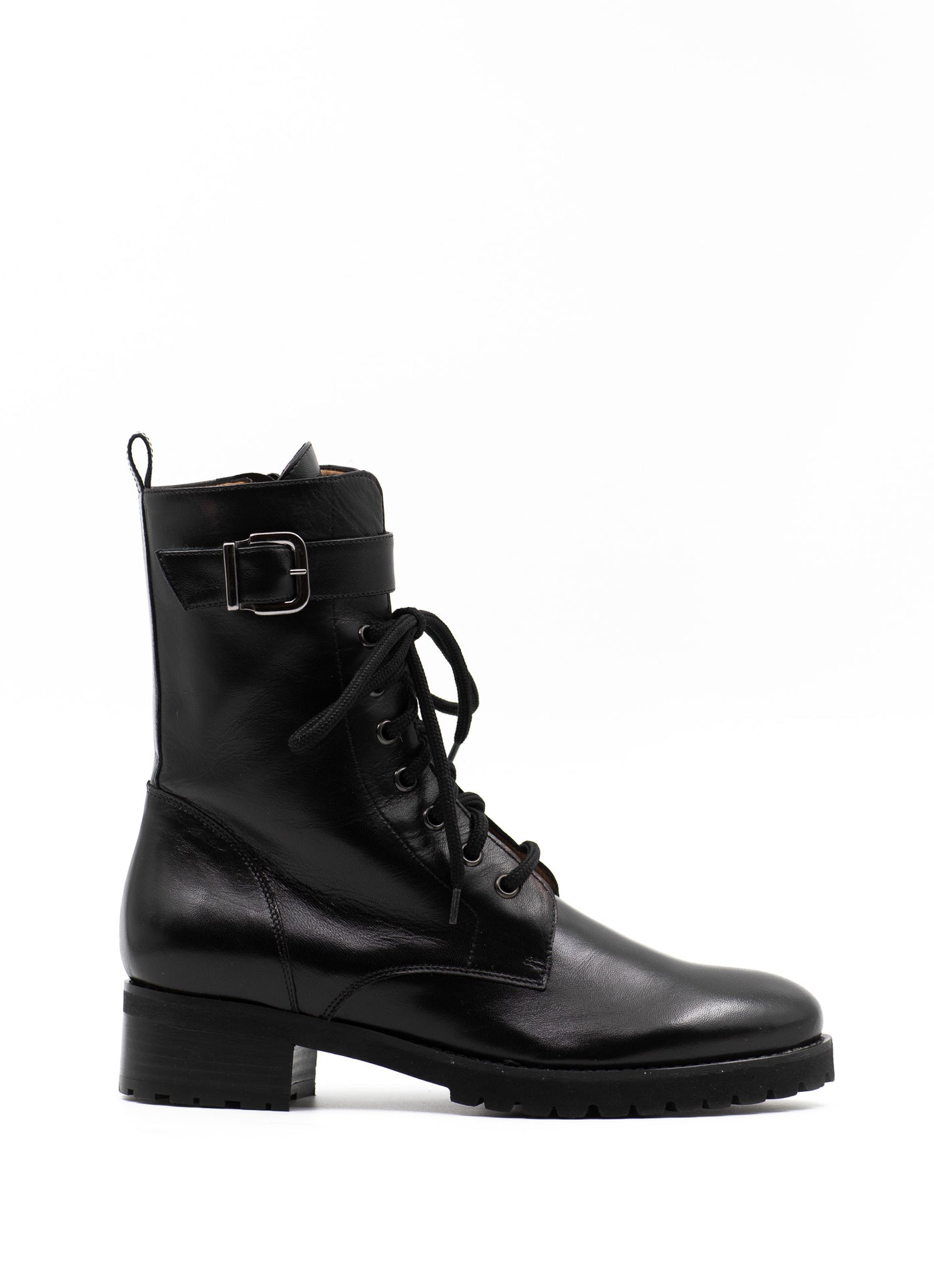 Black combat boots 