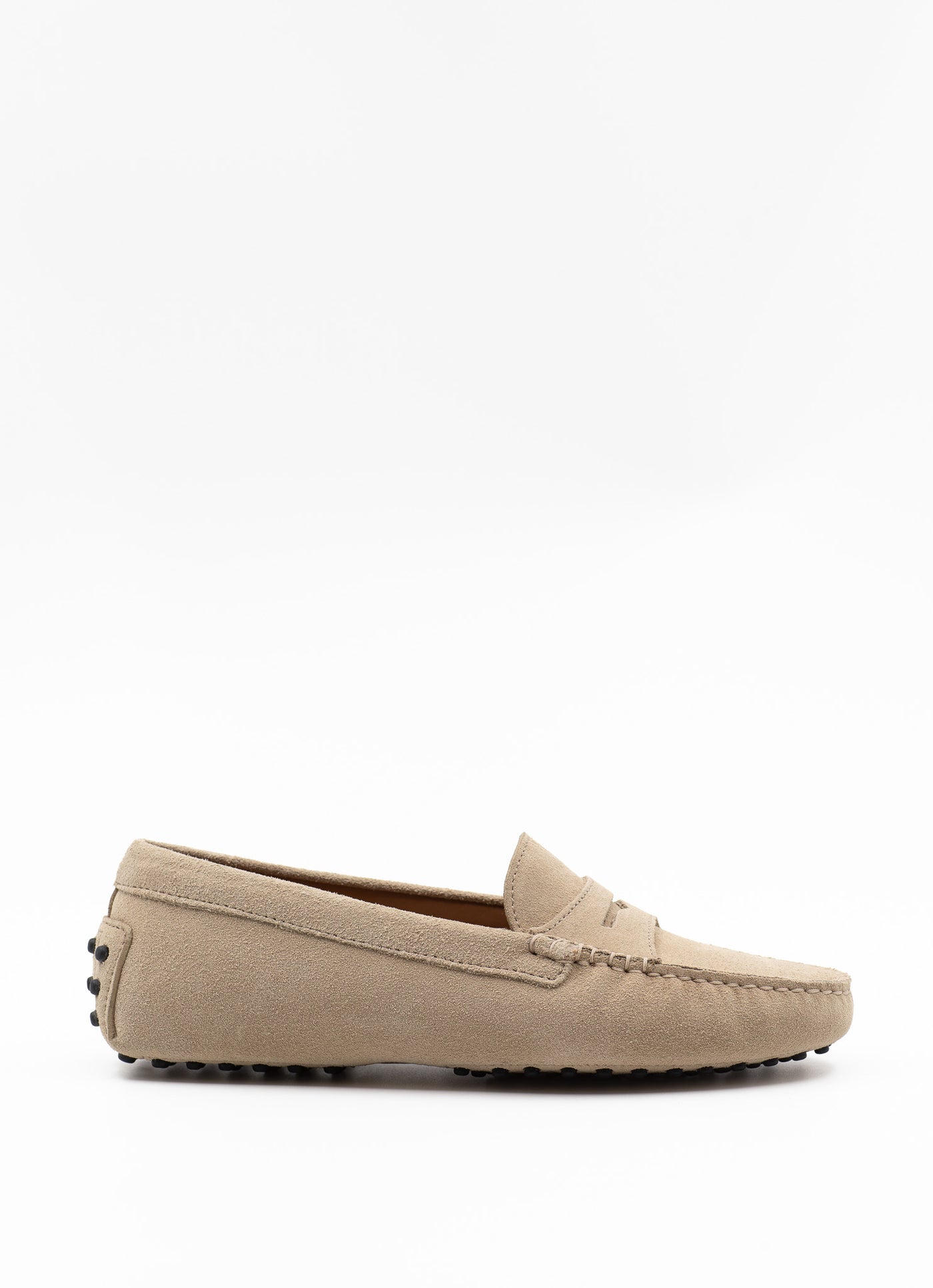 Driving shoes in sand suede
