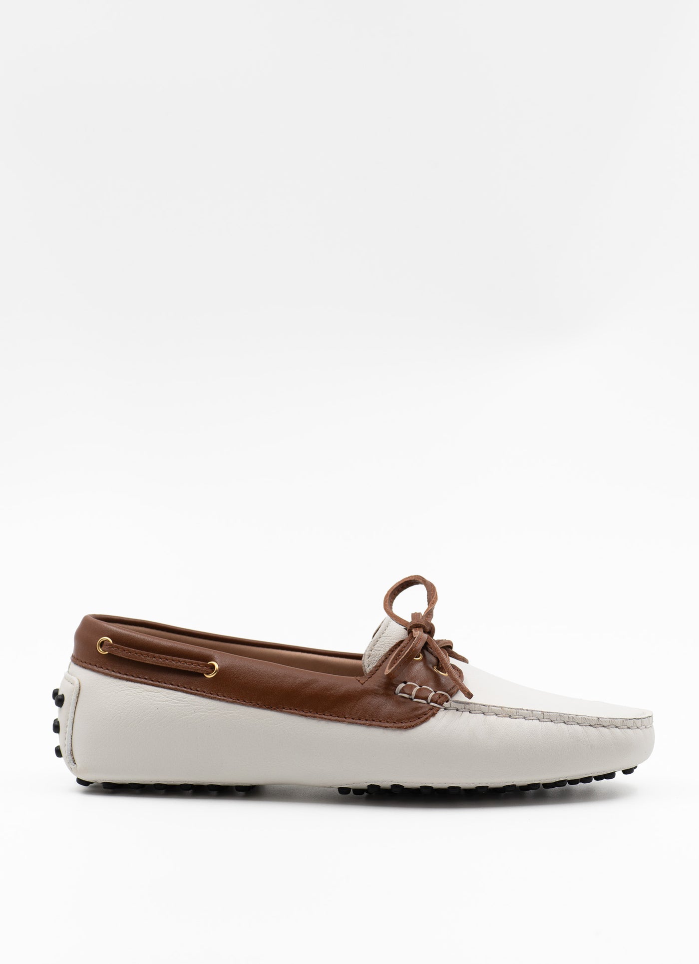 Due Driving shoes in white and brown