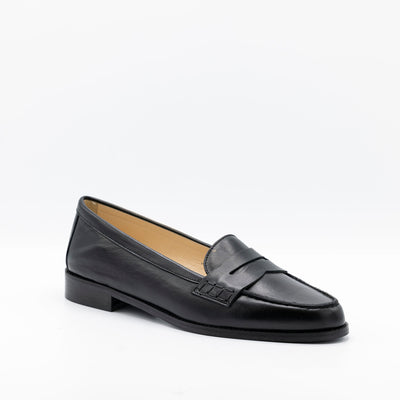 Classic Penny Loafer in Black calf leather. 