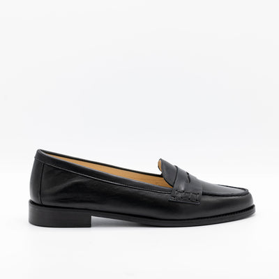 Classic Penny Loafer in Black calf leather. 