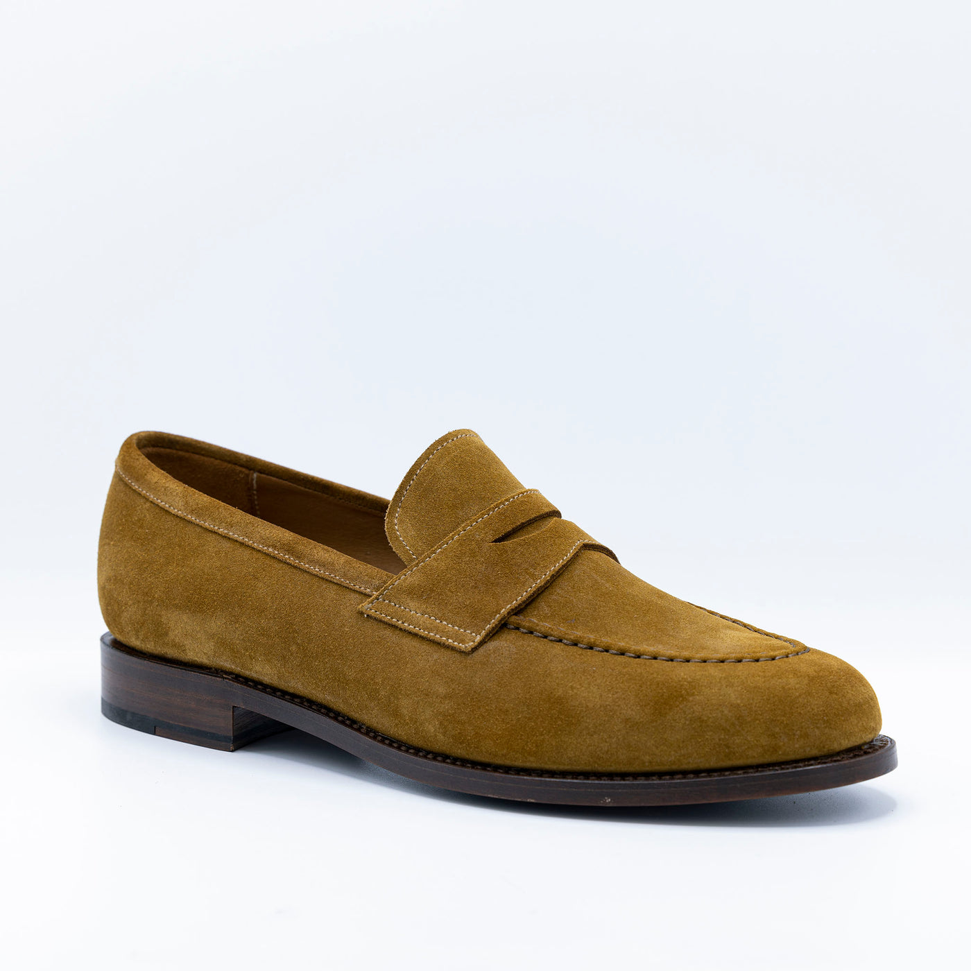 The Penny Loafer in Cognac Suede