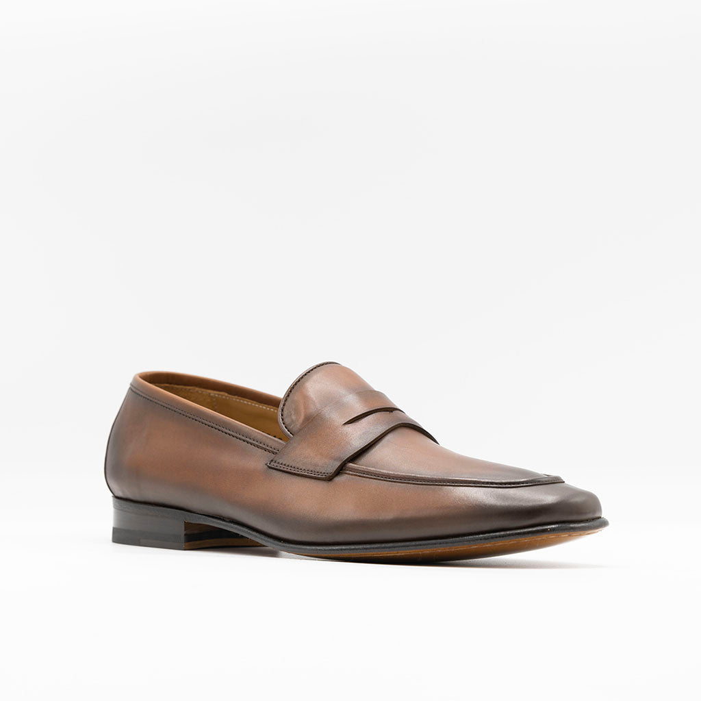 Unlined Loafers in Cognac Leather