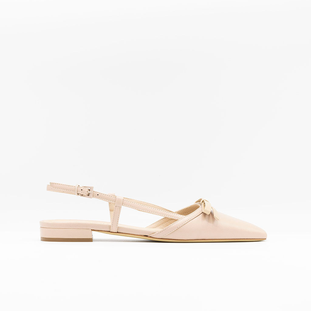 Beige point-toe sandals