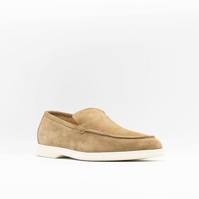 THE MINIMAL MOCCASINS in BEIGE SUEDE