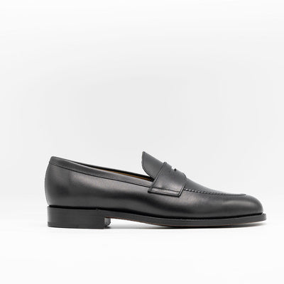 The Penny Loafer in Black Leather