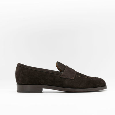 The Penny Loafer in Brown Suede