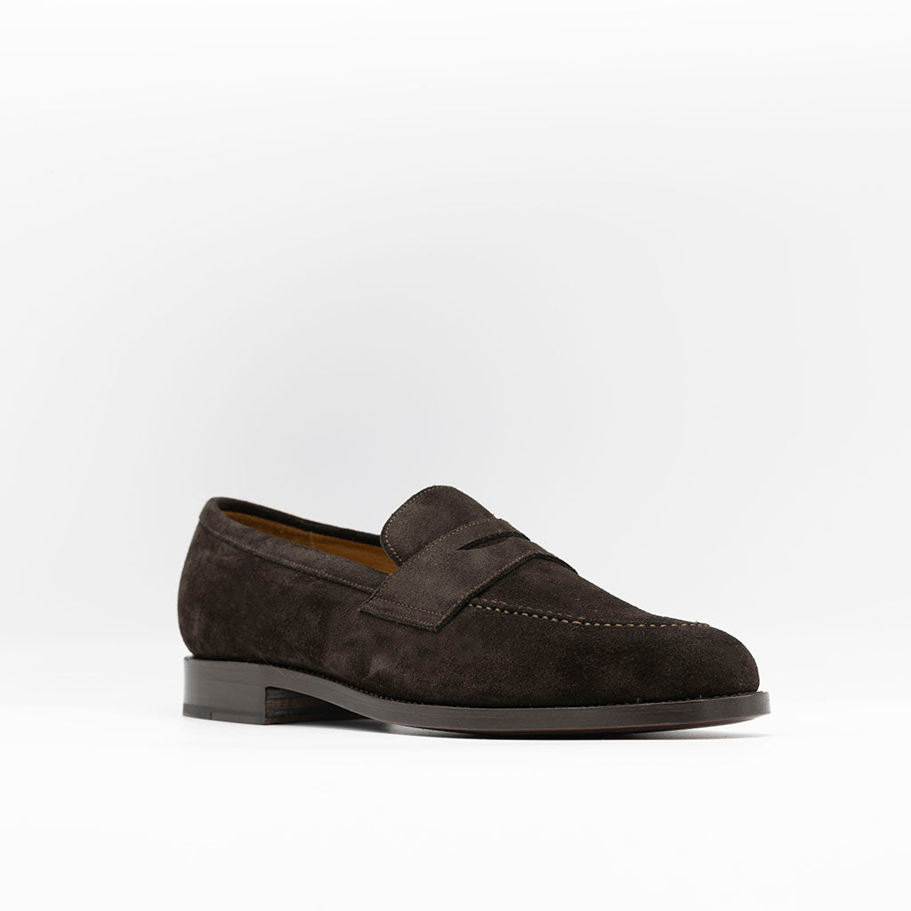 The Penny Loafer in Brown Suede
