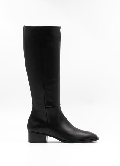 Black leather boots 
