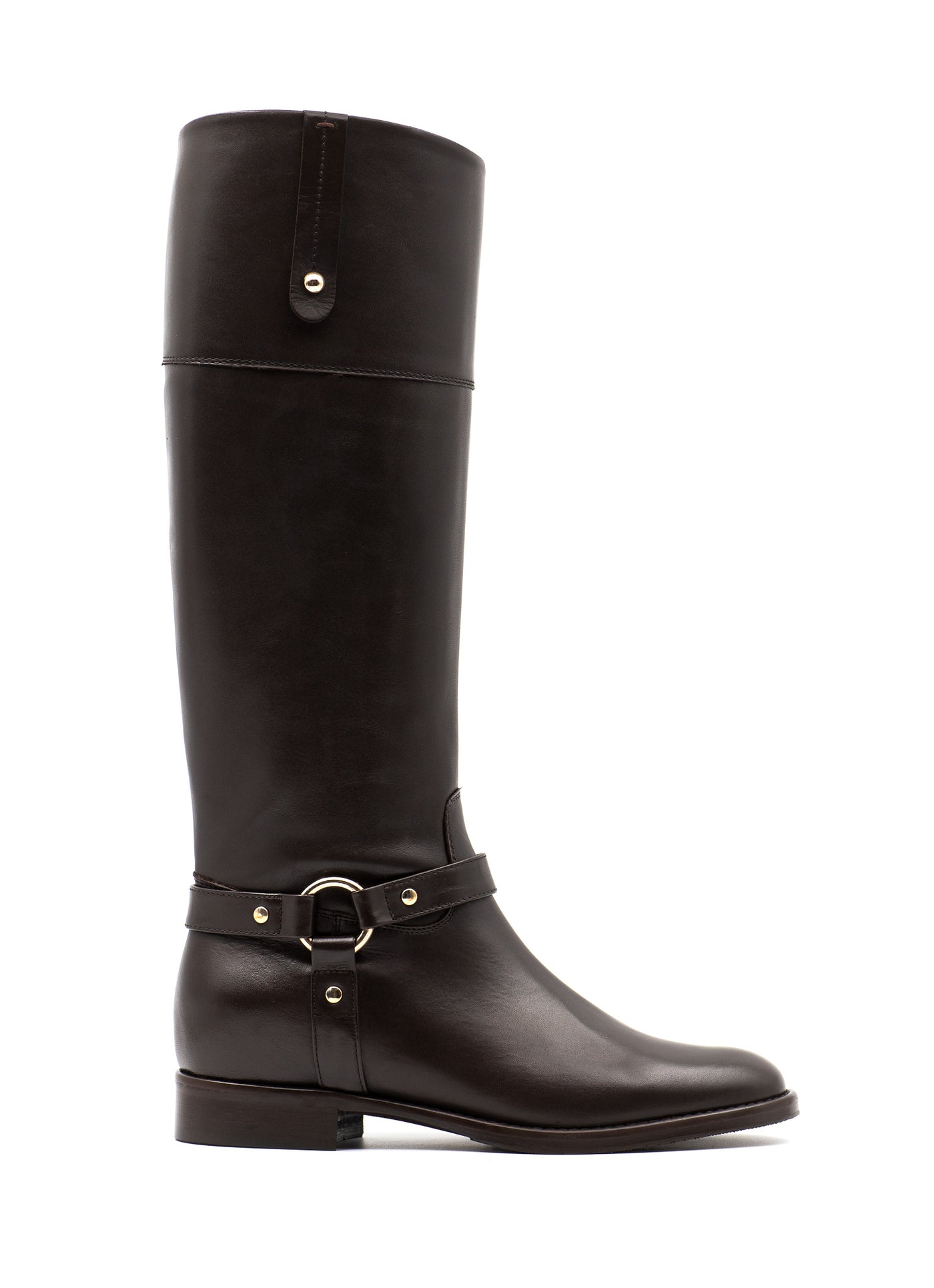 Embellished brown riding boot