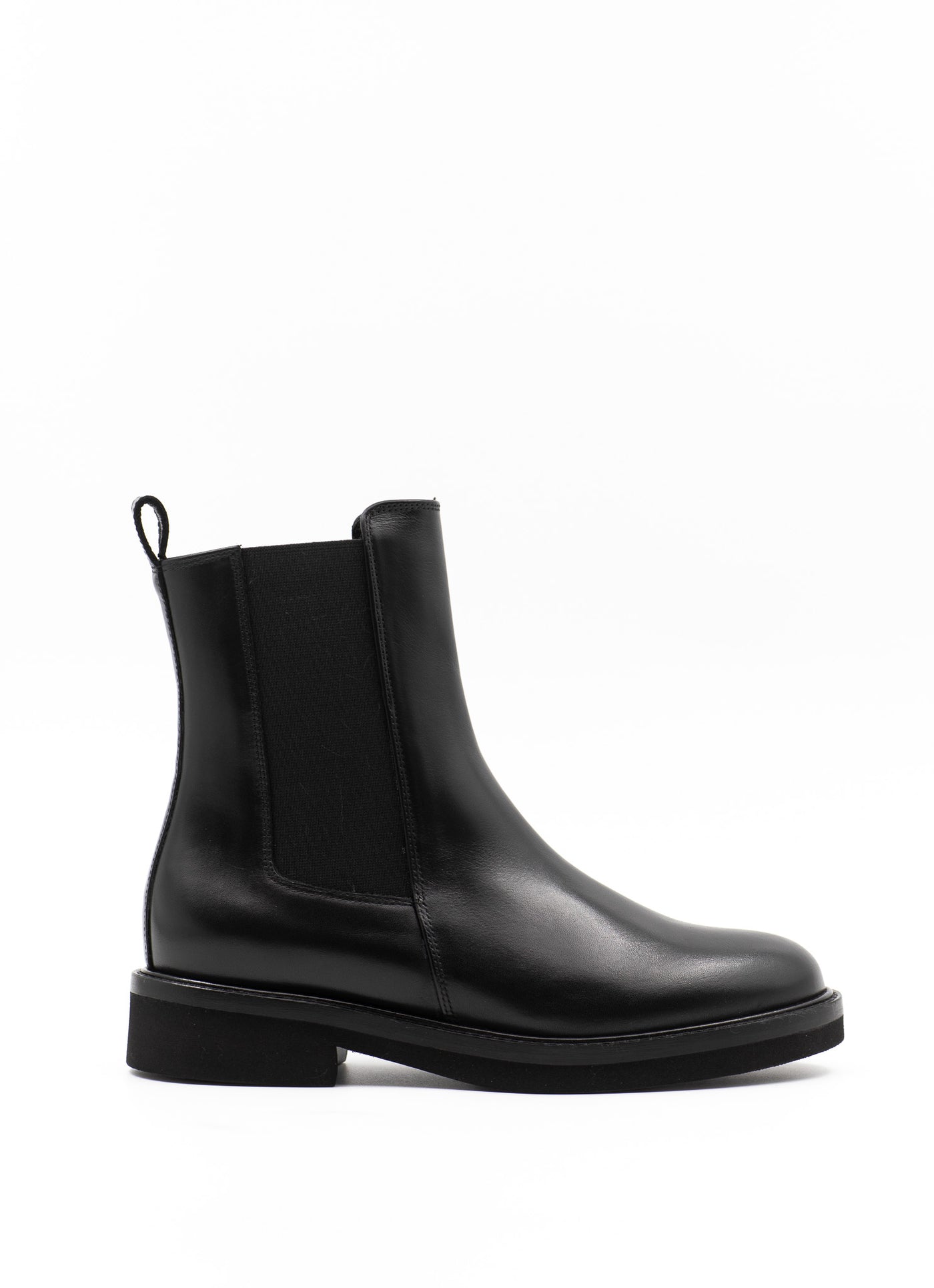 Black Leather Ankle Boots