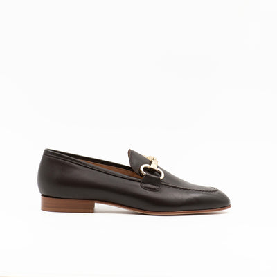 Women's horsebit loafer in brown leather