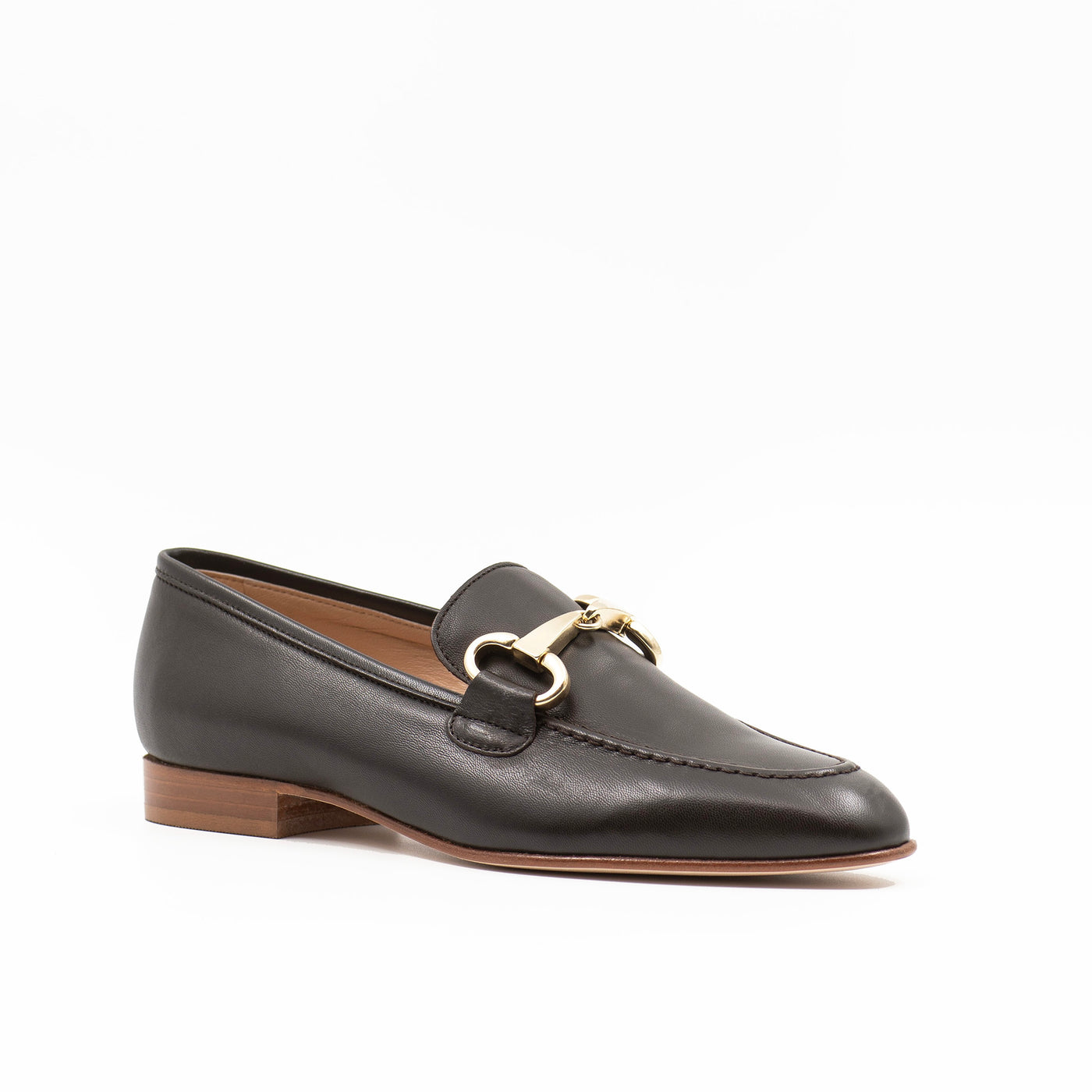 Classic Italian loafer in brown leather