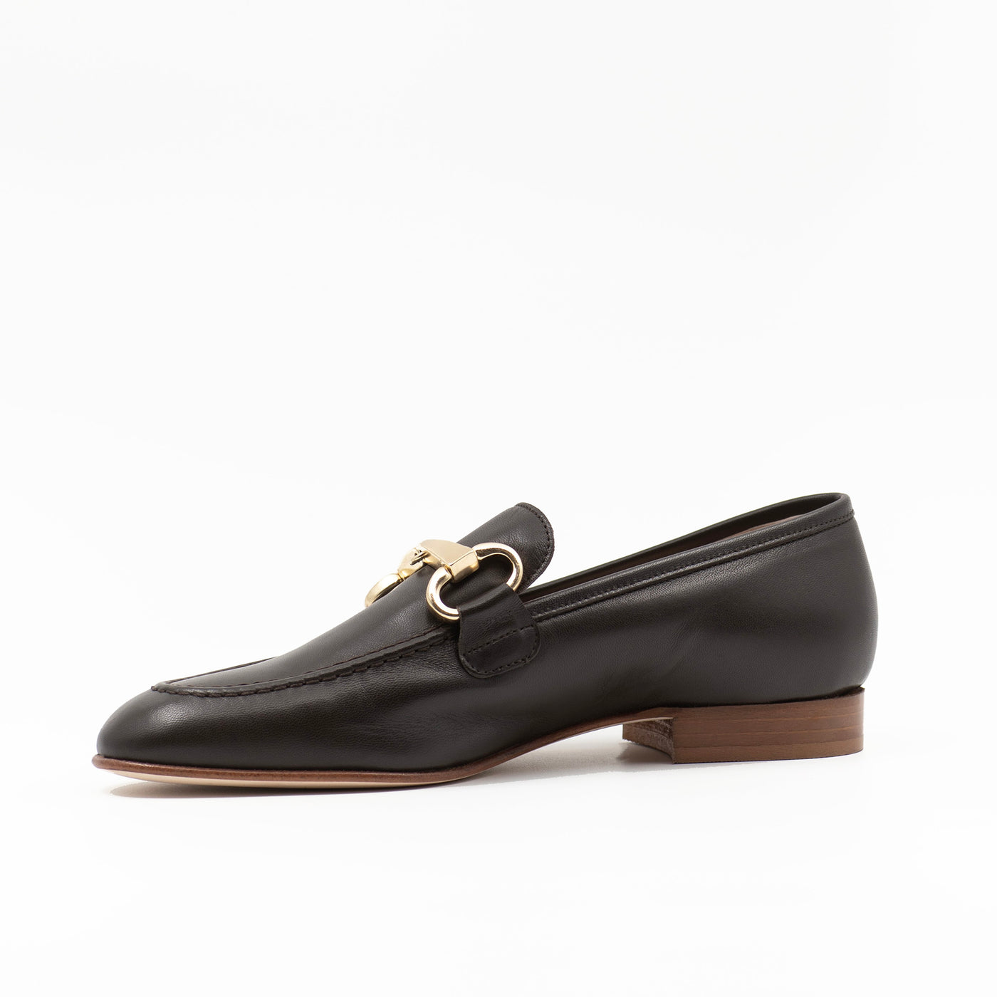 Brown horsebit loafer