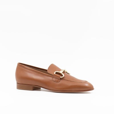 Brown horsebit loafer