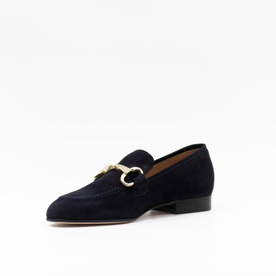 Horsebit loafer in navy suede