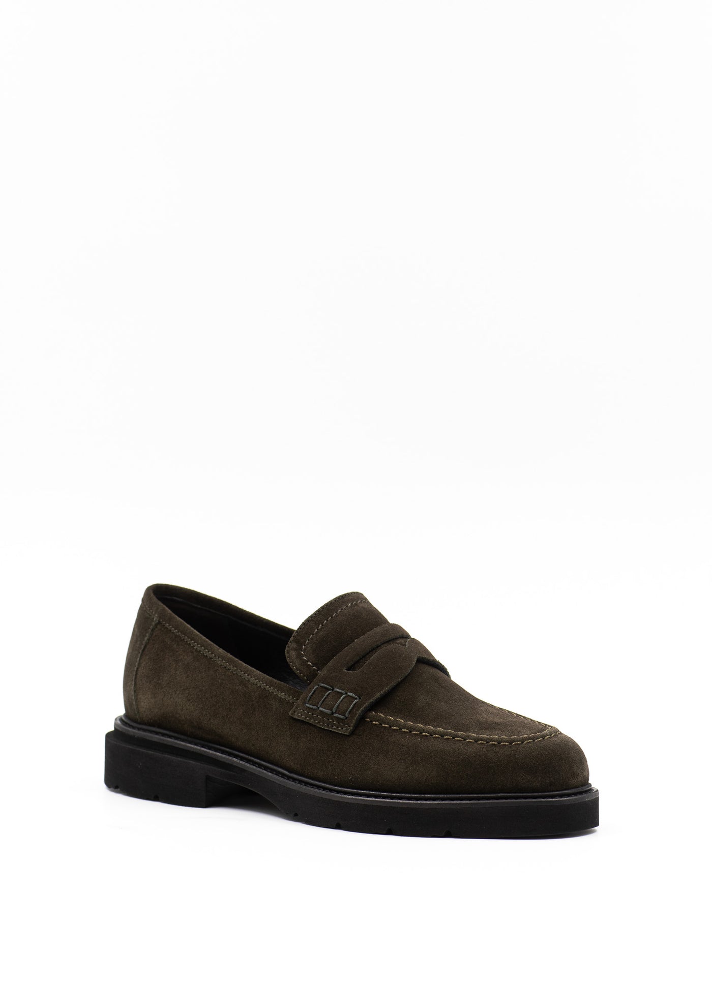 Lightweight Green Suede Loafers