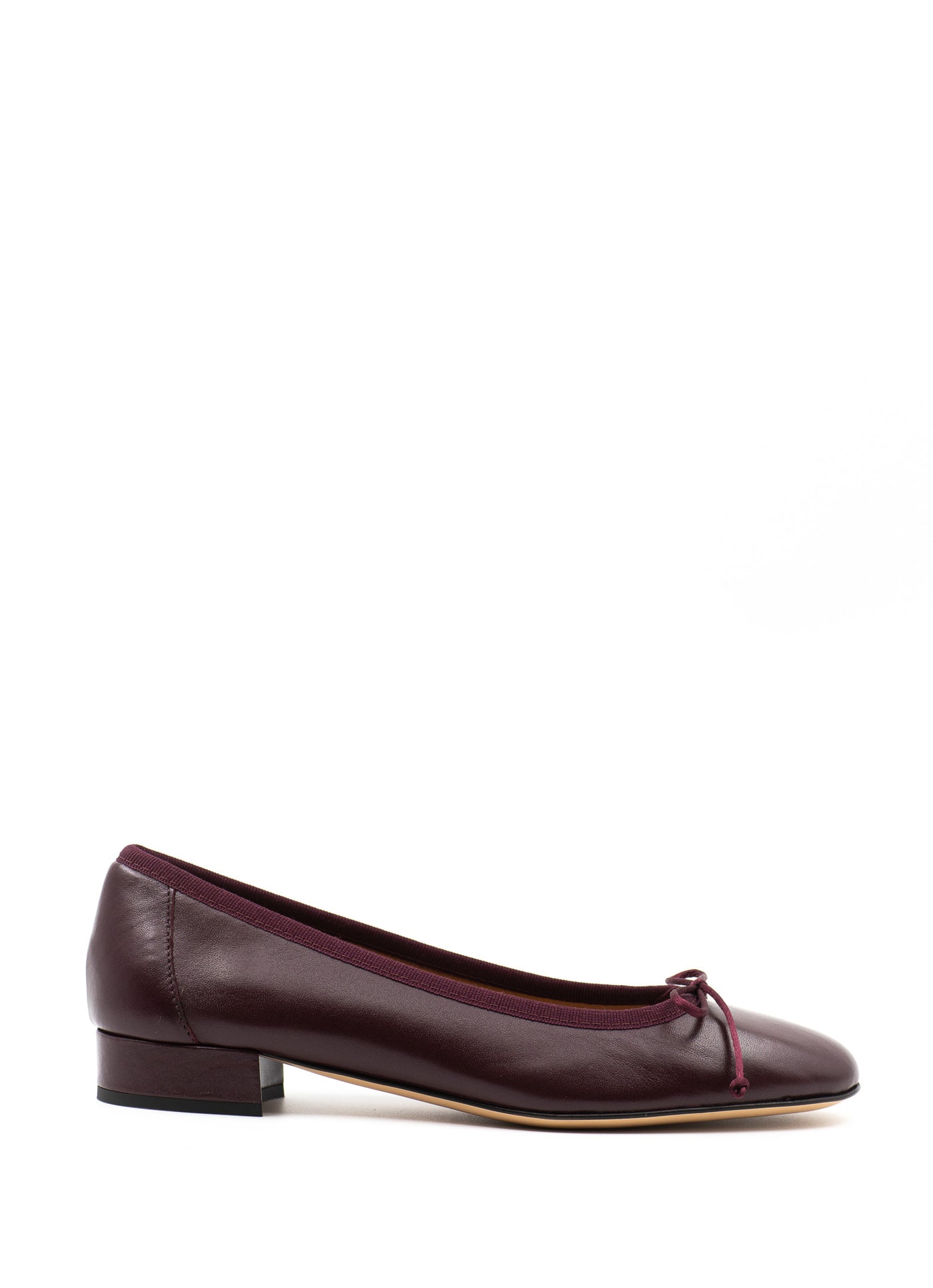 Heeled Scala in Burgundy Leather
