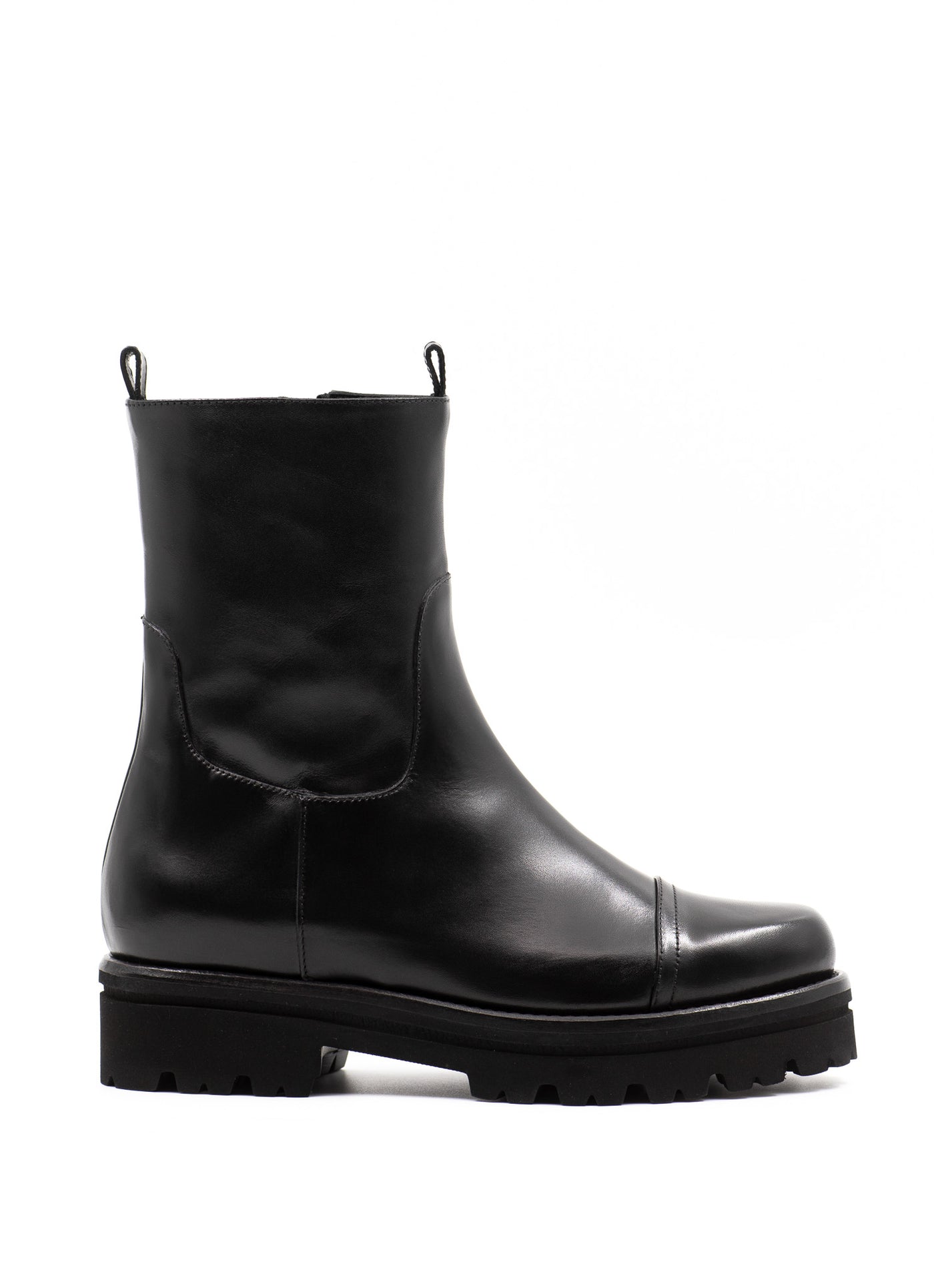 Lightweight Black Leather Boots