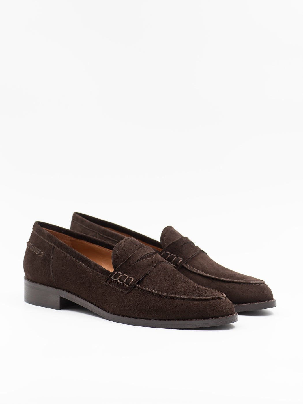 Brown penny loafers