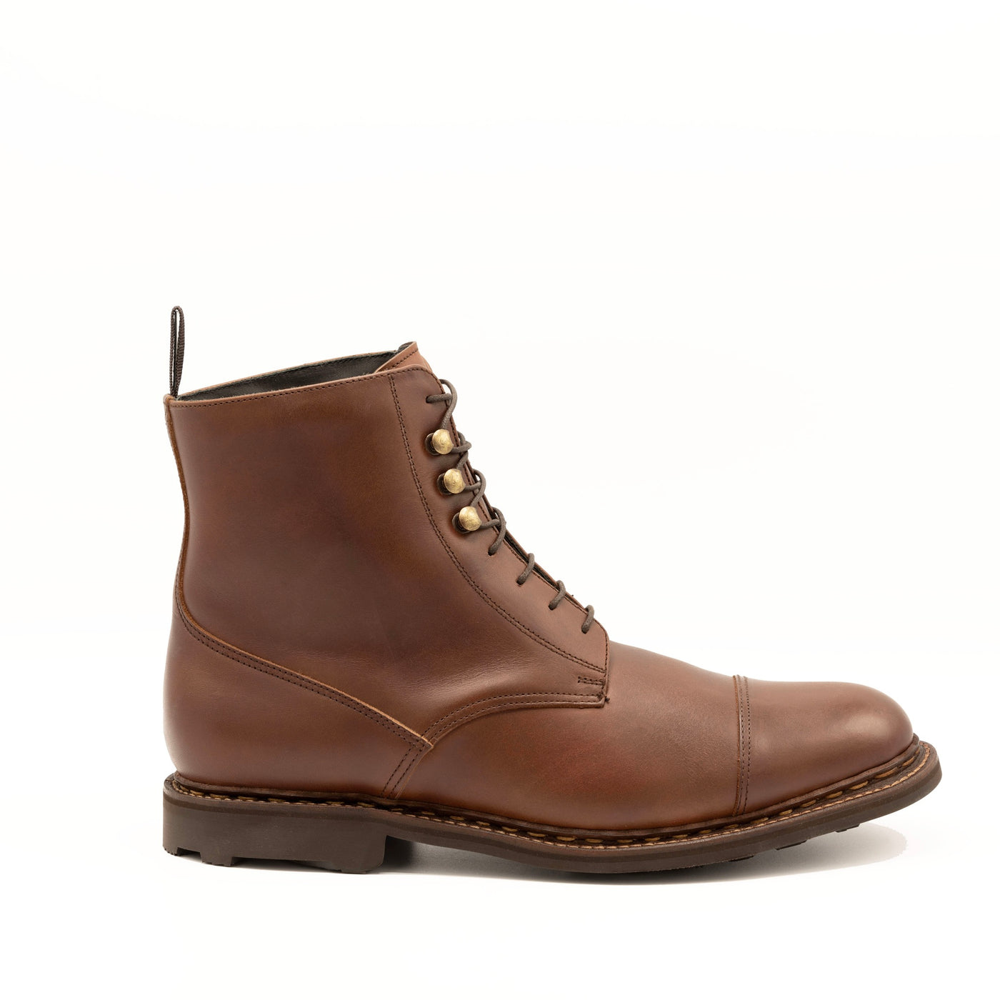 Brown Shearling-lined Derby Boots