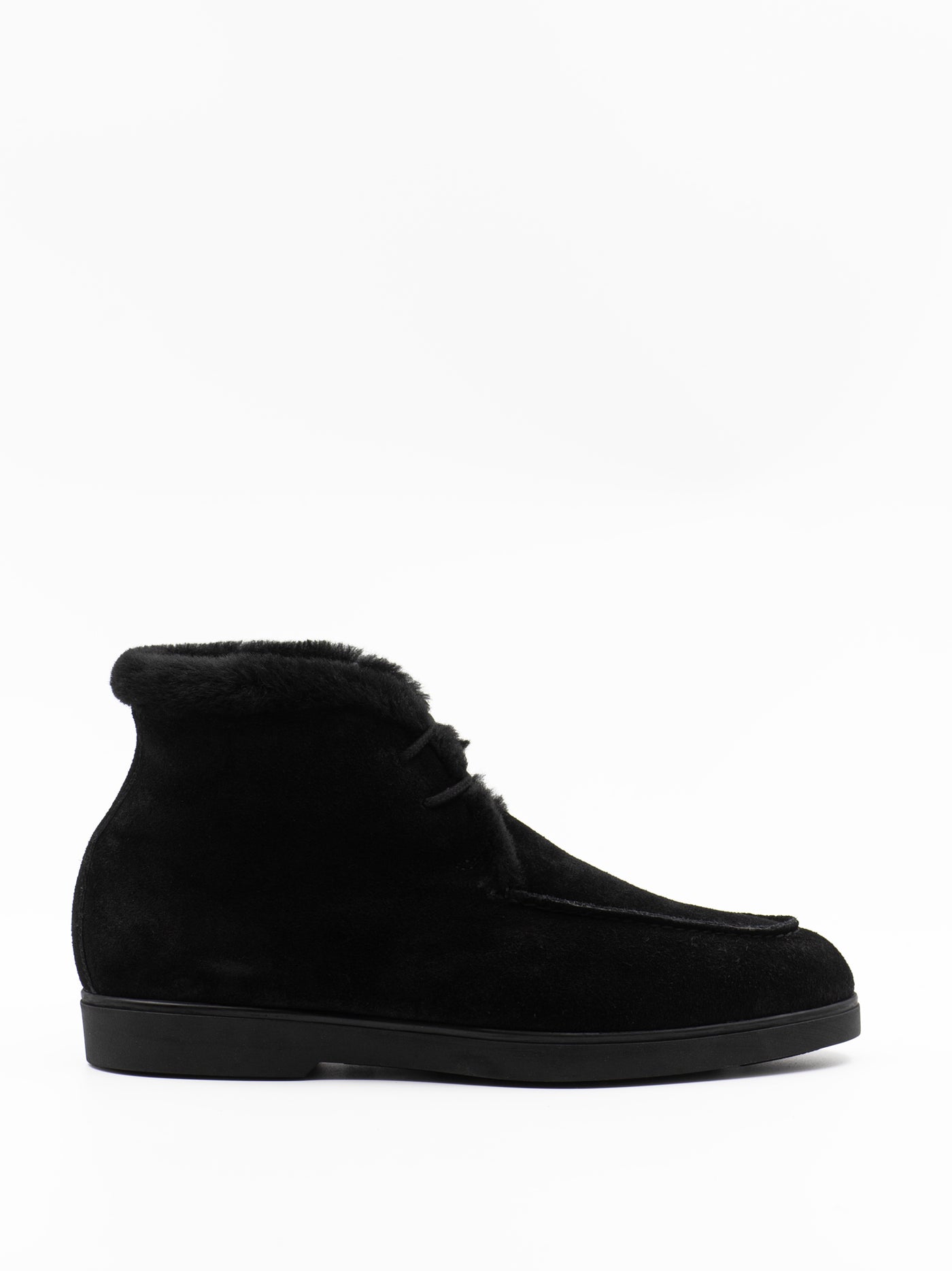 The Stella shearling ankle boots in black suede