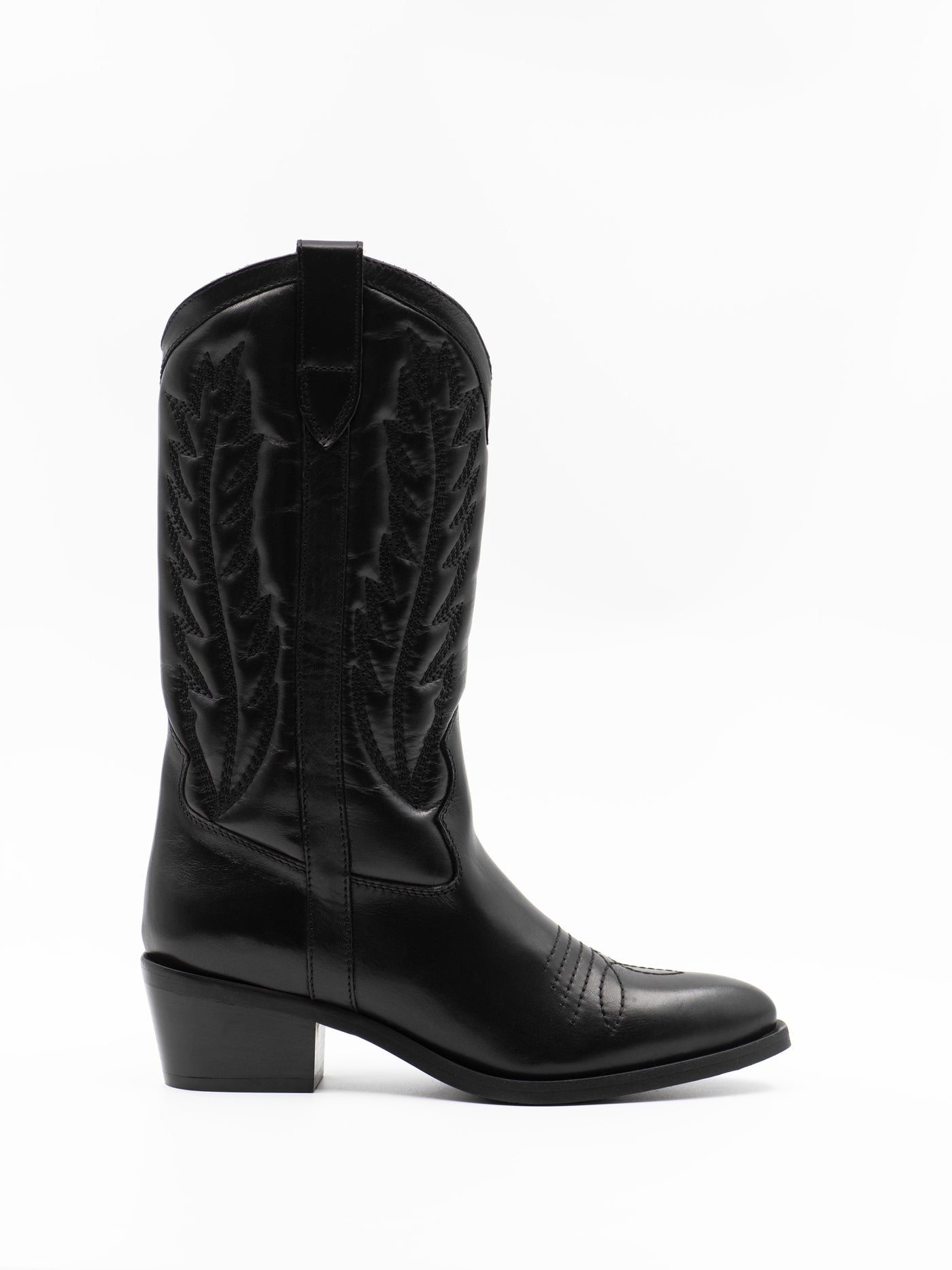 'Siena Cowboy boots' in black leather