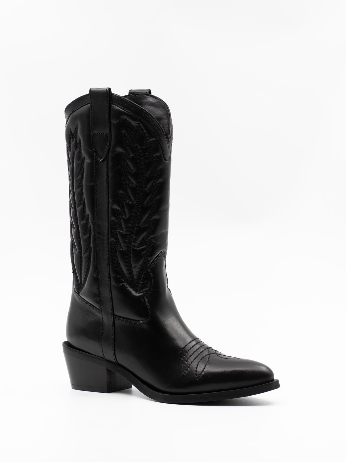 'Siena Cowboy boots' in black leather