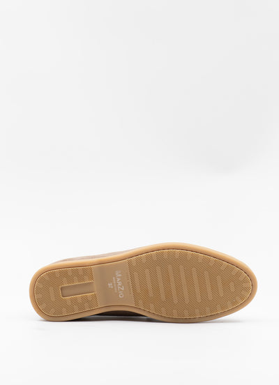 Minimal moccasin in taupe suede