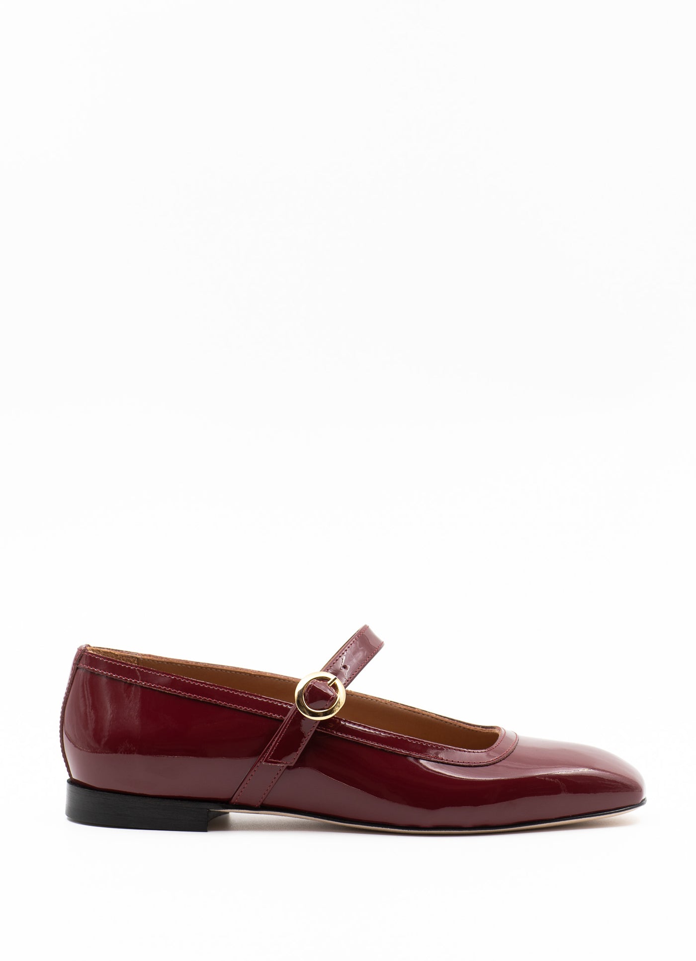 Square-toe Mary Jane in berry