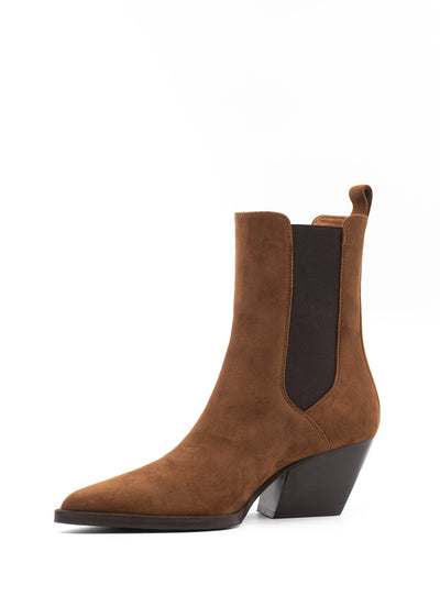Western Boots in Cognac Suede
