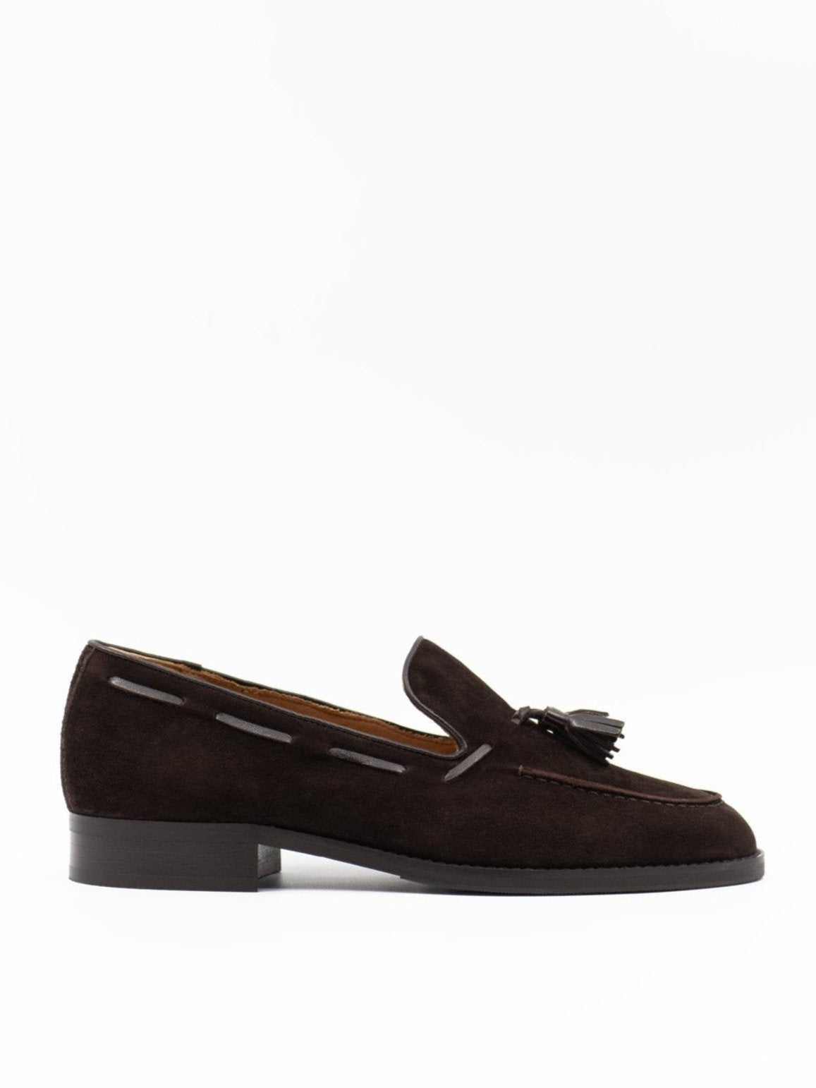Mary Tassel loafers in brown suede