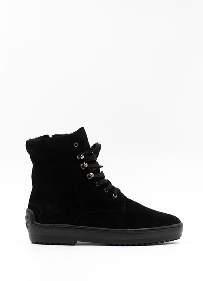 Black suede boots