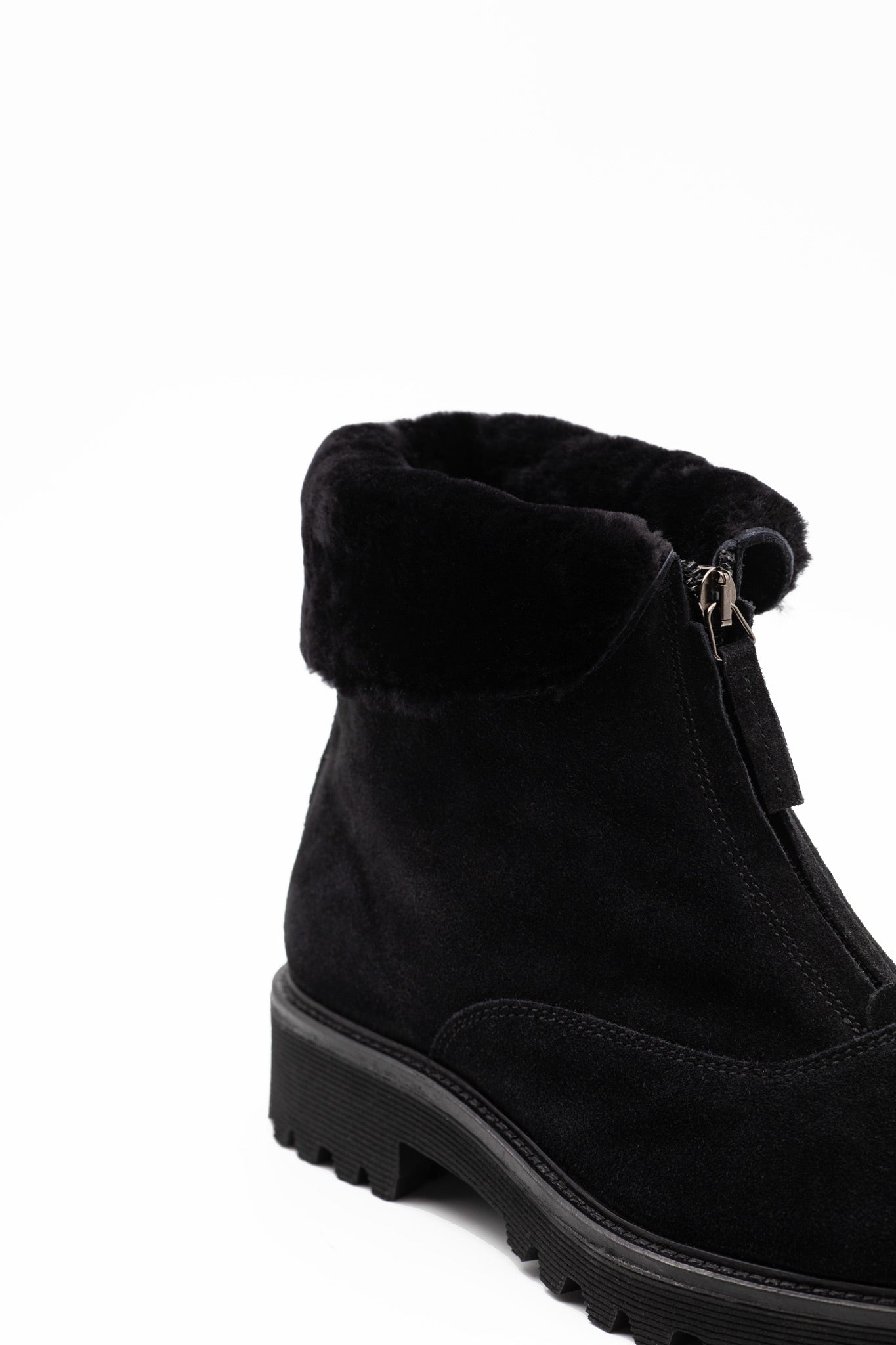 women's black shearling-lined boots