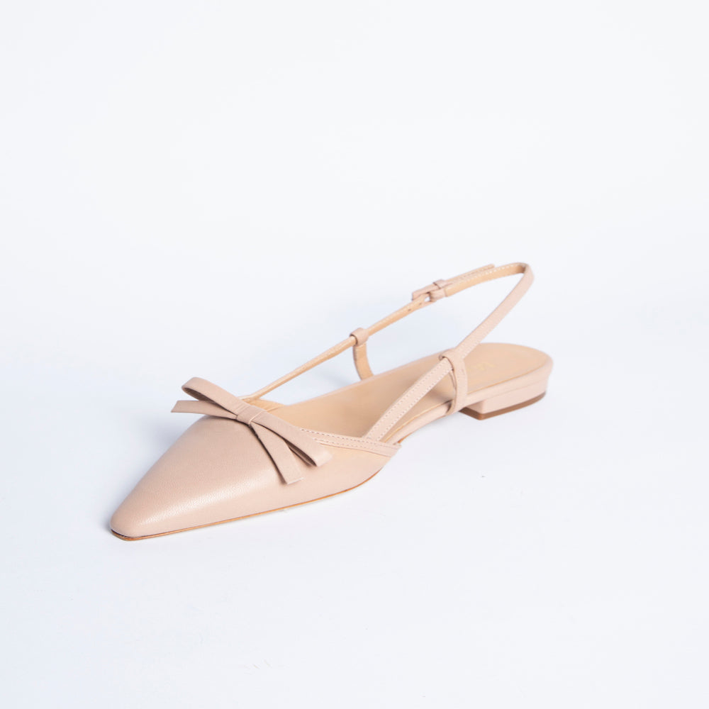 Beige slingbacks