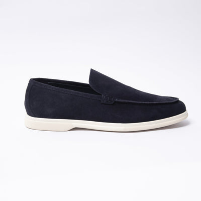The minimal moccasins - Navy Suede