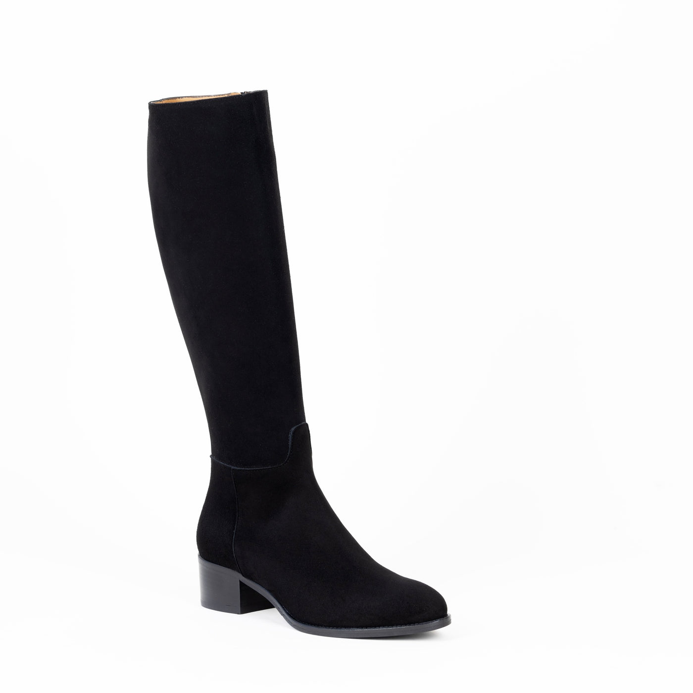 Gisele Knee Boots in Black Suede