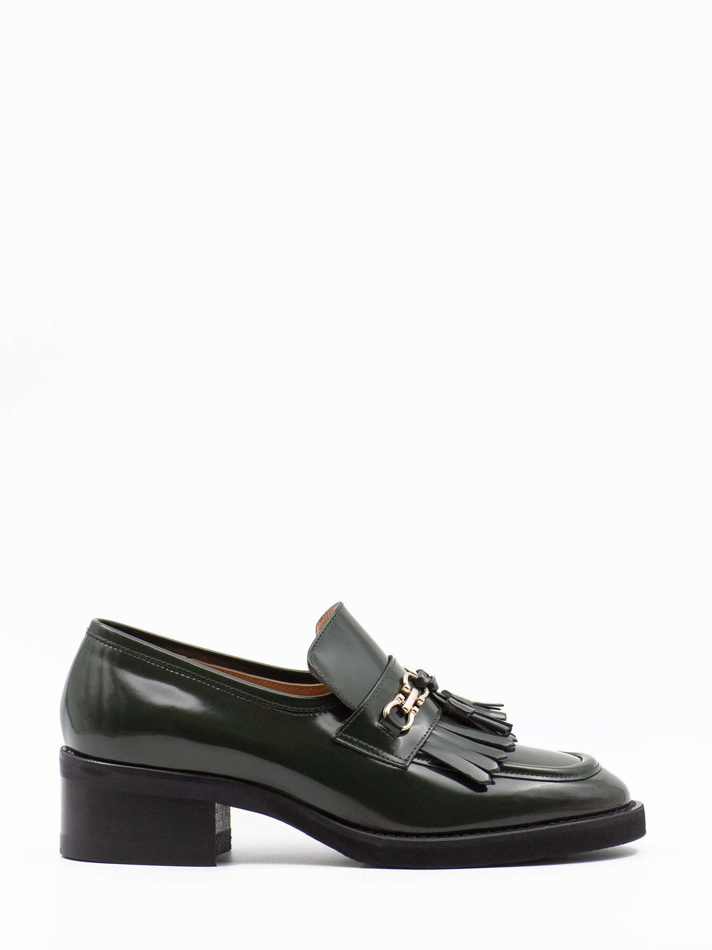 Tassel loafers in green