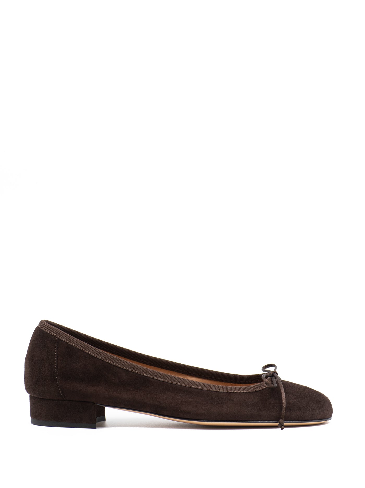 Heeled Scala in brown suede