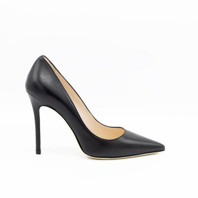 Classic pointy toe high heel leather pumps 